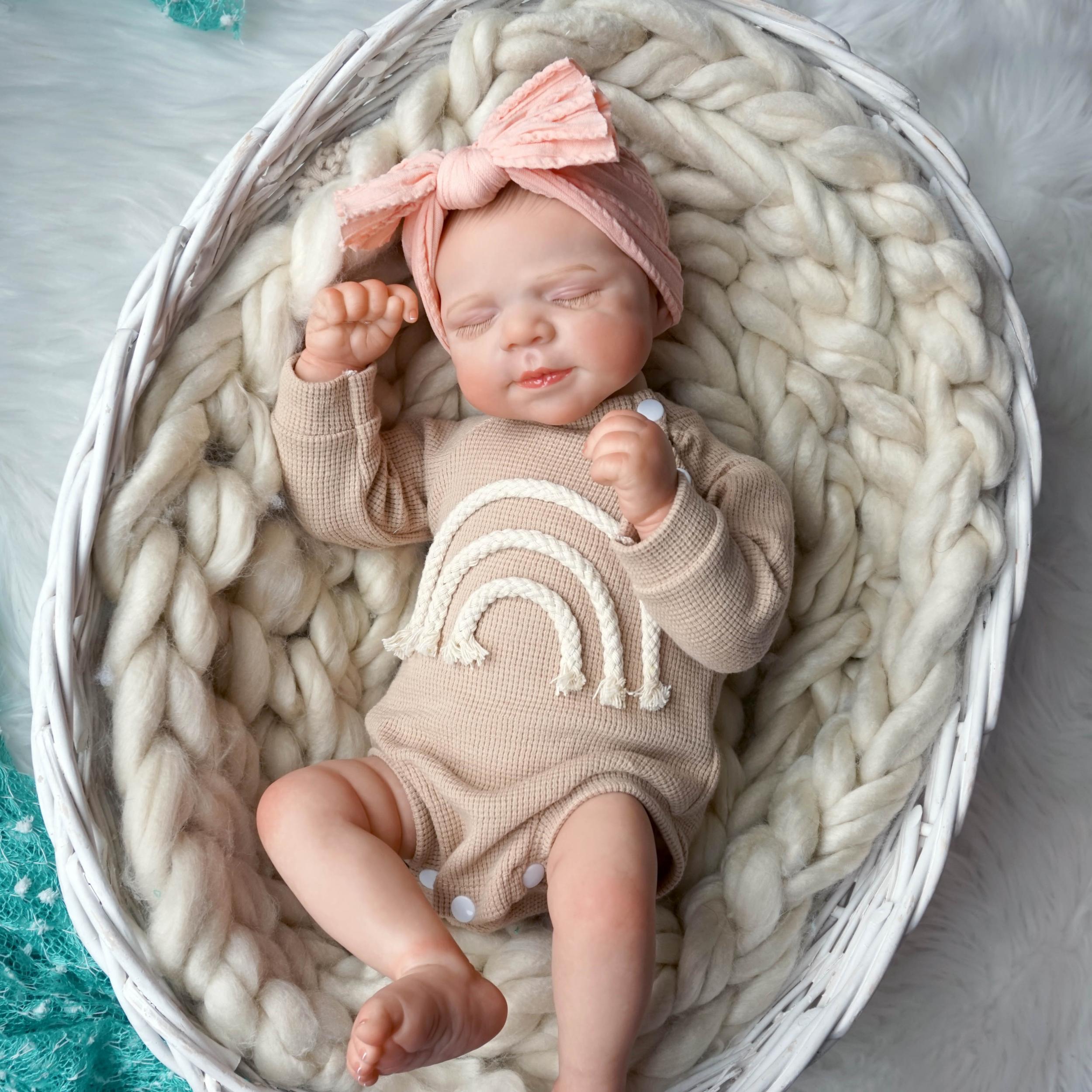 Handcrafted Reborn Youngsters Doll with Painted Hair Soft Vinyl Head