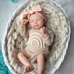 Handcrafted Reborn Youngsters Doll with Painted Hair Soft Vinyl Head