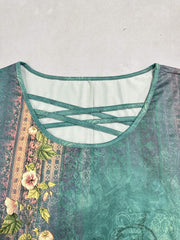 Criss Cross Round Neck Dress