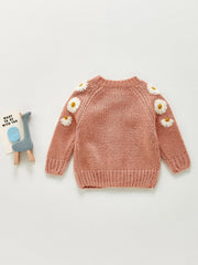 Newborn Baby Girls Knit Cardigan Sweater Infant Button Down Cotton Sweater