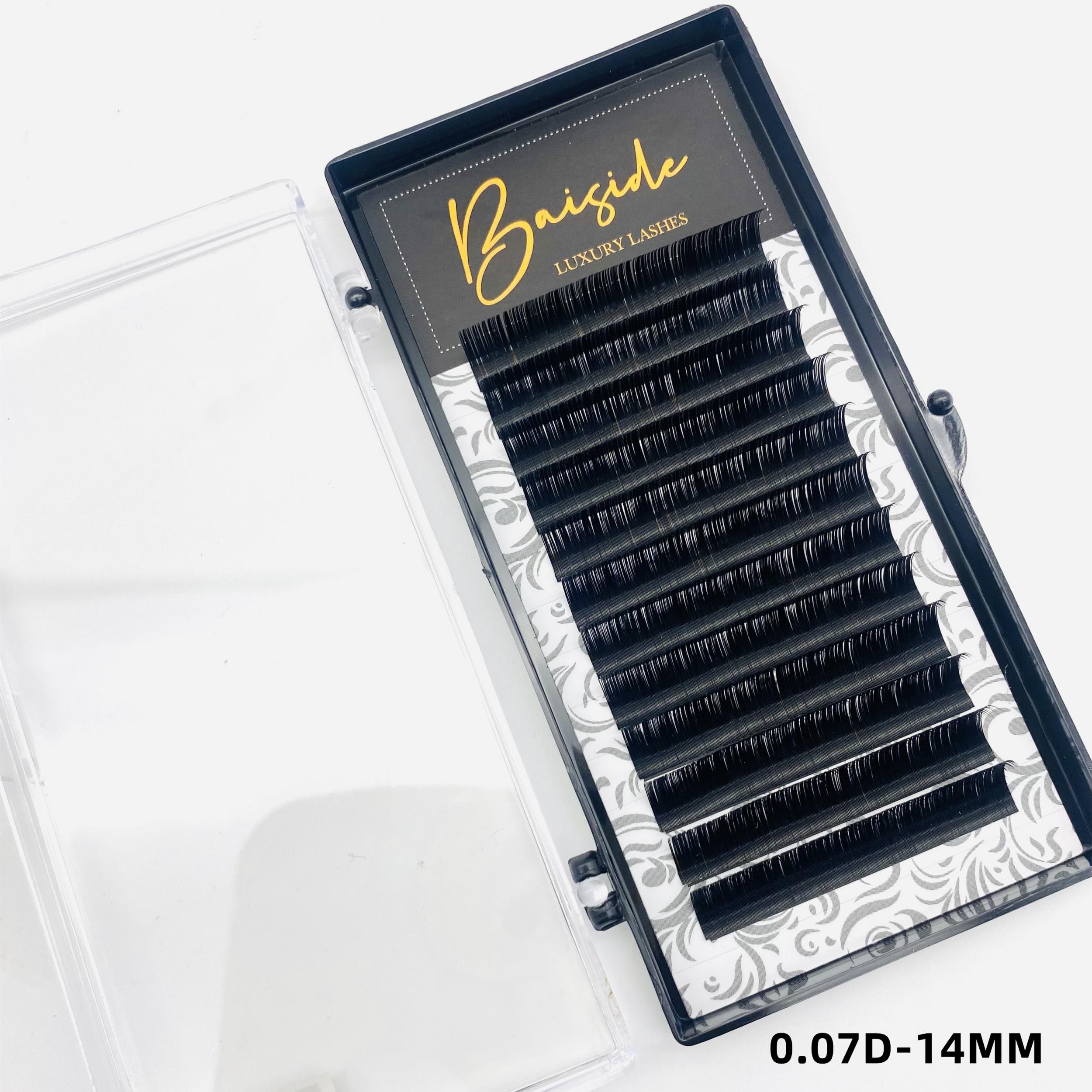 Eyelash Extension Soft Material Silky 0.07 Thickness D Curl 8-15mm