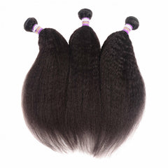 3pcs 10-30in Brazilian Human Hair Weave Wigs 10A Kinky Straight Bundles