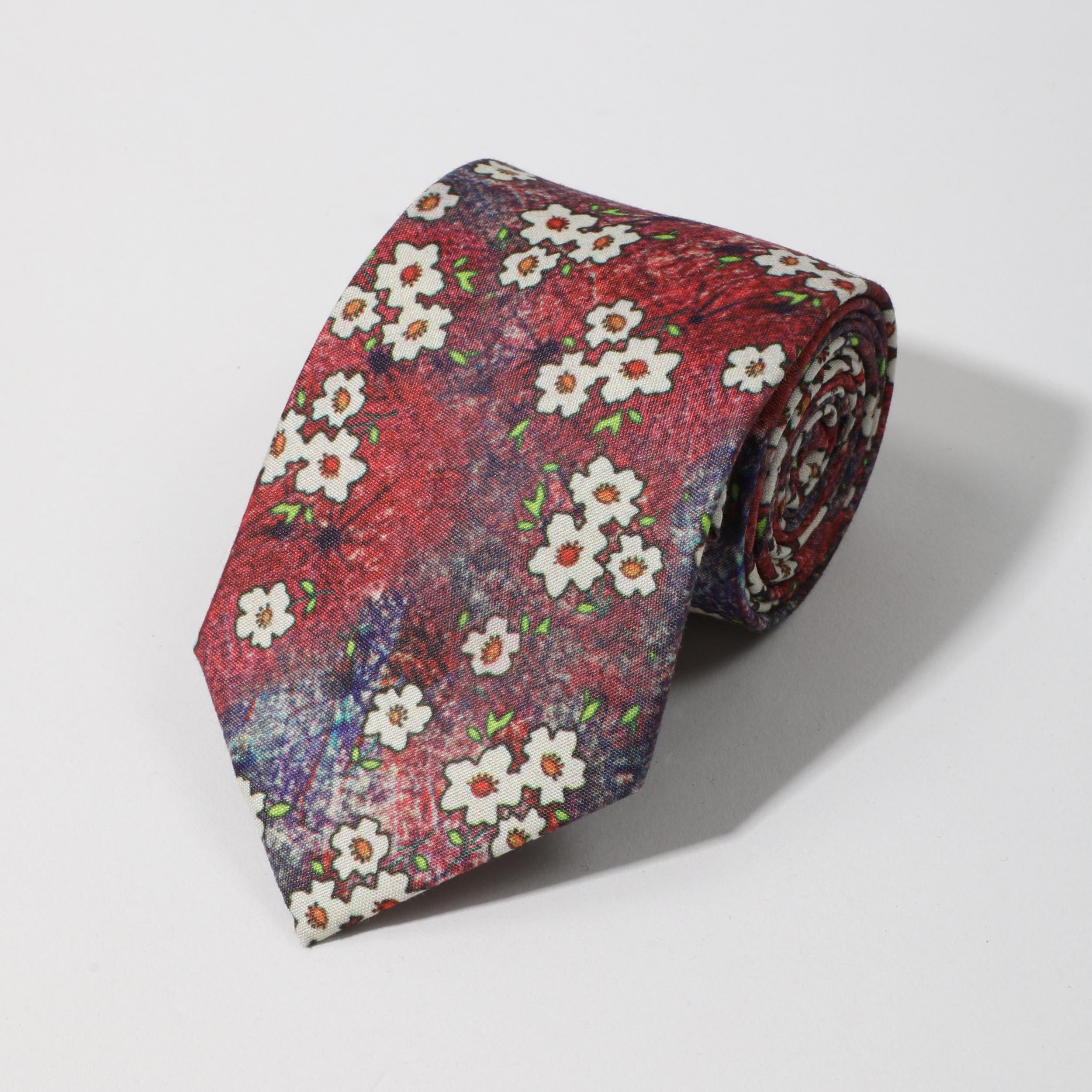 Men's Retro Party Style Gradient Flower Cotton Tie