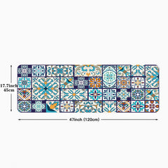 Floral Print Kitchen Mat Anti Fatigue Absorbent Washable Durable Runner