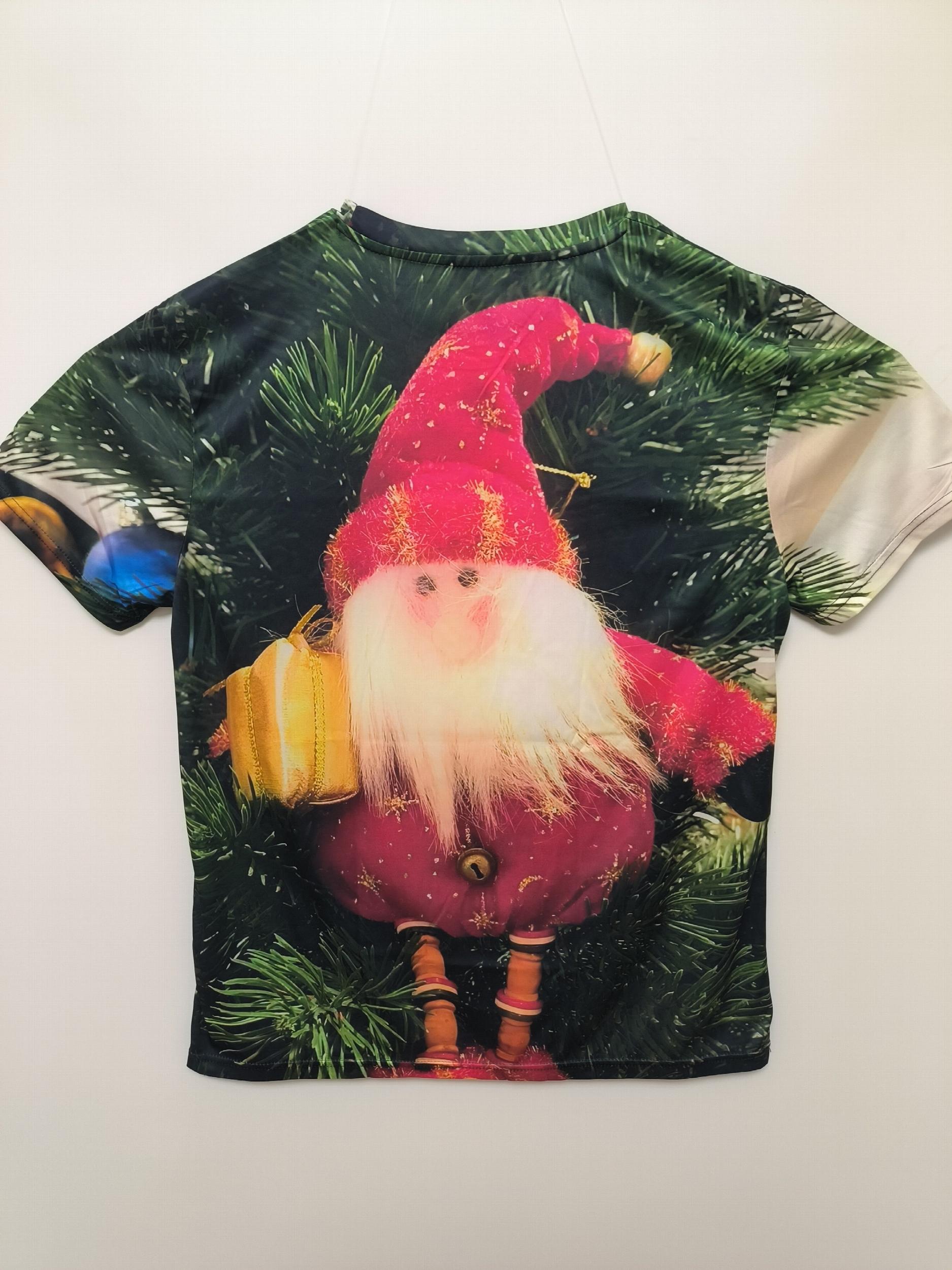 Santa Claus Pattern Men's Graphic T shirt Casual Comfy Tees