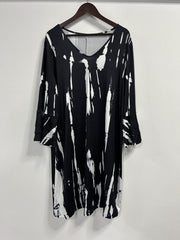 Boho Tie Dye Layered Bell Sleeve V Neck Dress