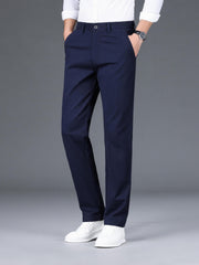 Men's Classic Stretch Dress Pants for Fall Winter Business