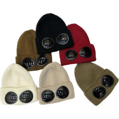 Winter Sport Knit Beanie Hat for Men and Women with Glasses