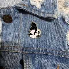 Ghost Cats Enamel Pins Kitten in Mug Cup Brooches Girls Jewelry