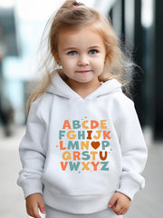 2pcs Sweet Alphabet Graphic Hoodies Pants Set Outfits Spring Fall
