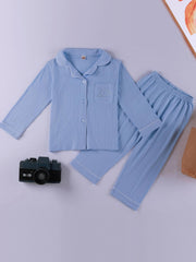 2pcs Boys Comfy Pajamas Set Shirts And Trousers Kids Clothes