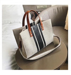 Women Canvas Bags Famous Brands Casual Female Shoulder Tote Handbag