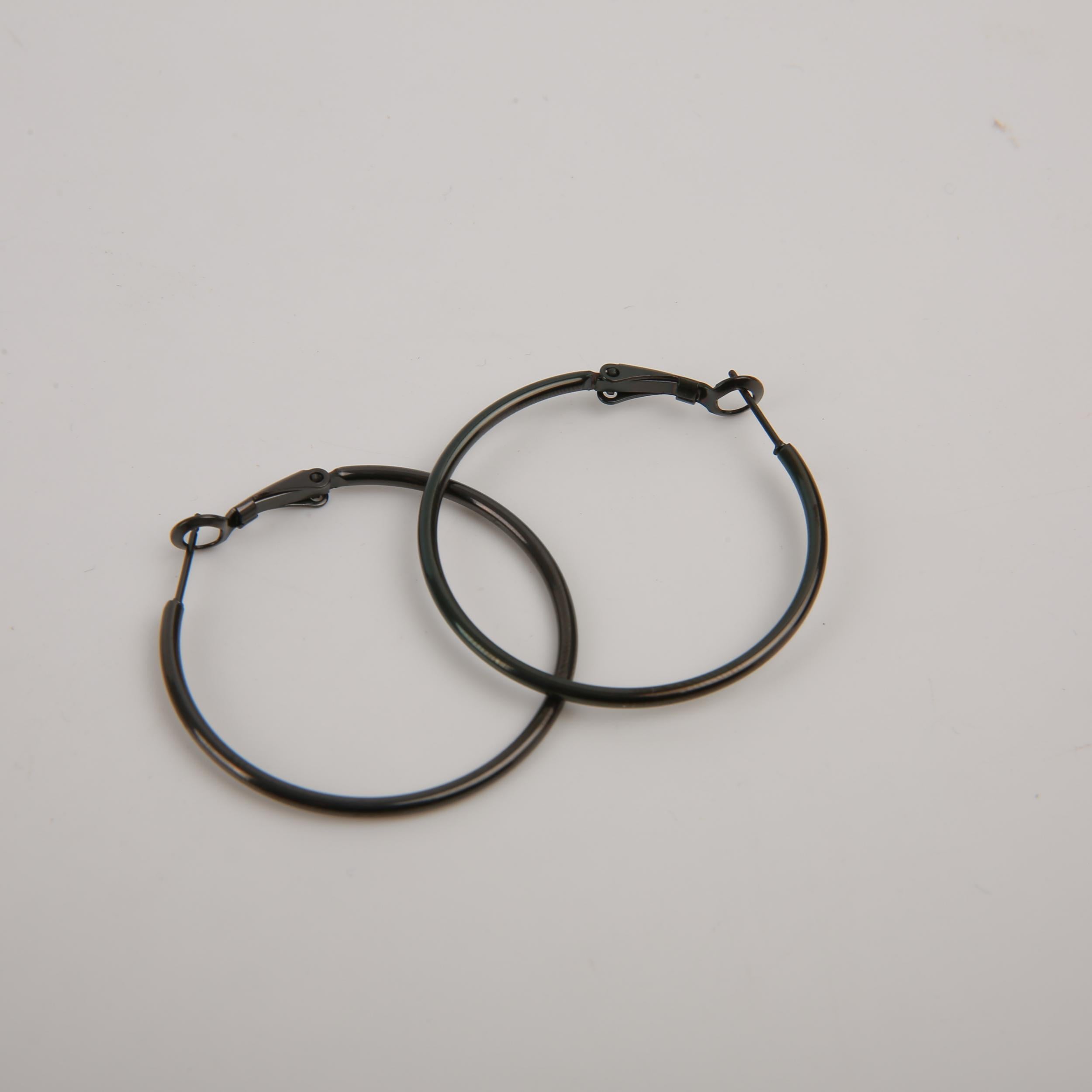 Golden Silvery Circle Earrings Minimalist Jewelry for Girls