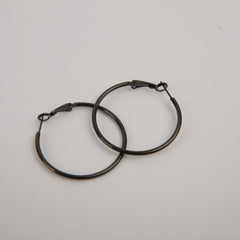Golden Silvery Circle Earrings Minimalist Jewelry for Girls