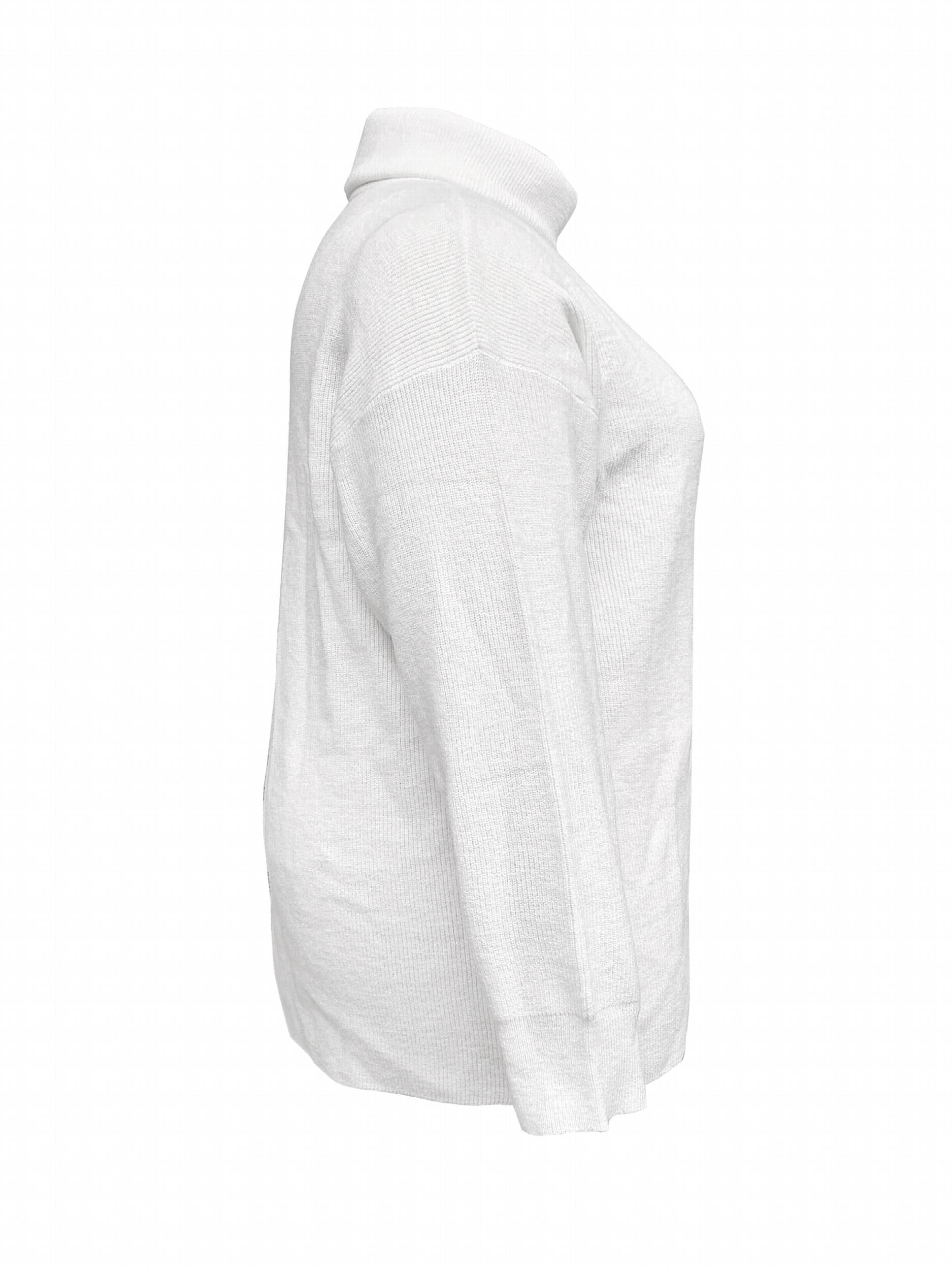 Casual Sweater Solid Long Sleeve High Stretch Jumper