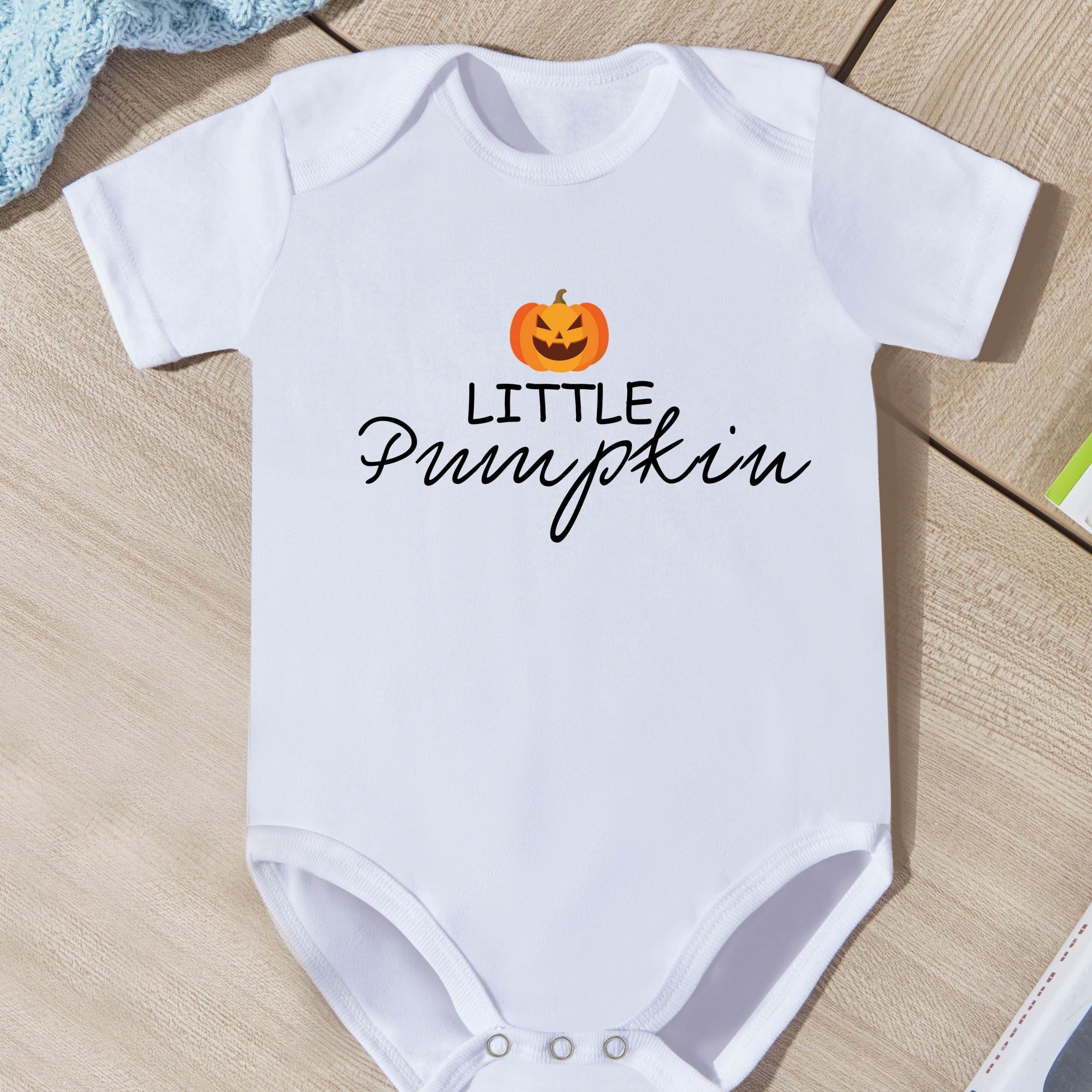 Baby LITTLE PUMPKIN Letter Print Halloween Romper