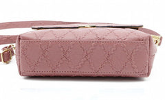 Women PU Leather Flap Handbag Small Leaf Pendant Shoulder Bag Crossbody