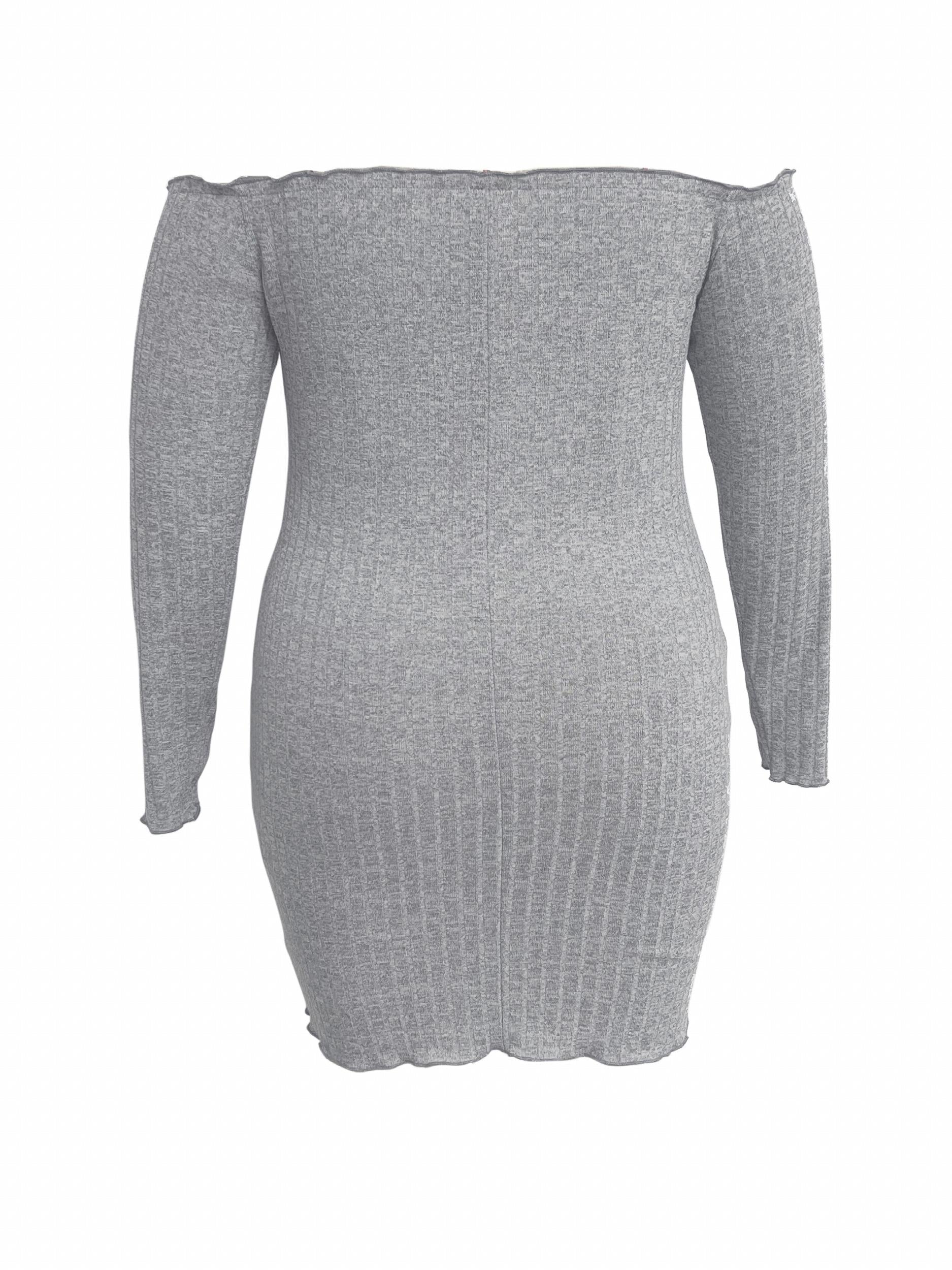 Sexy Dress Women's Off Shoulder Bodycon Midi Dress