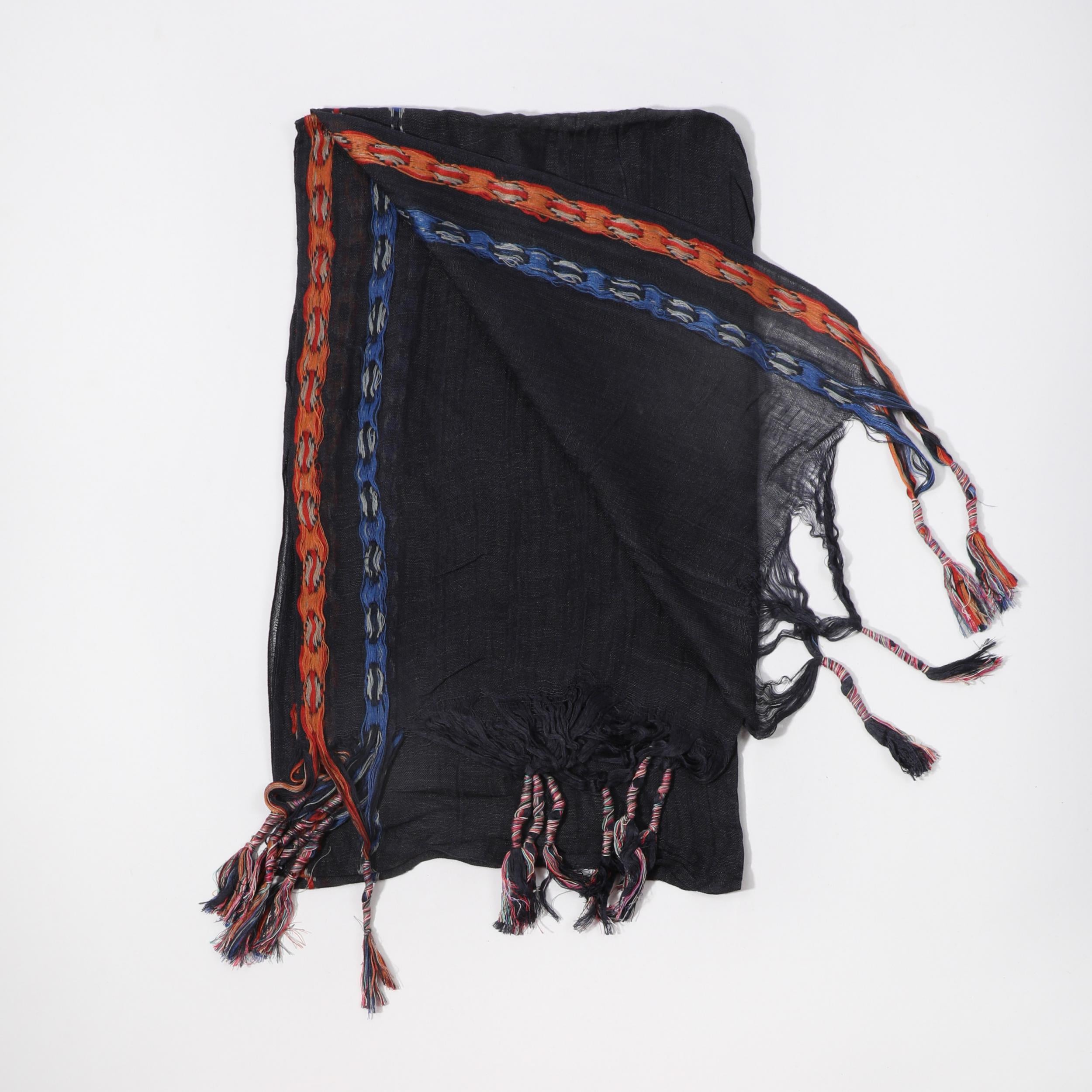Men's Ethnic Style Tassel Scarf Buckle Pattern Photo Link