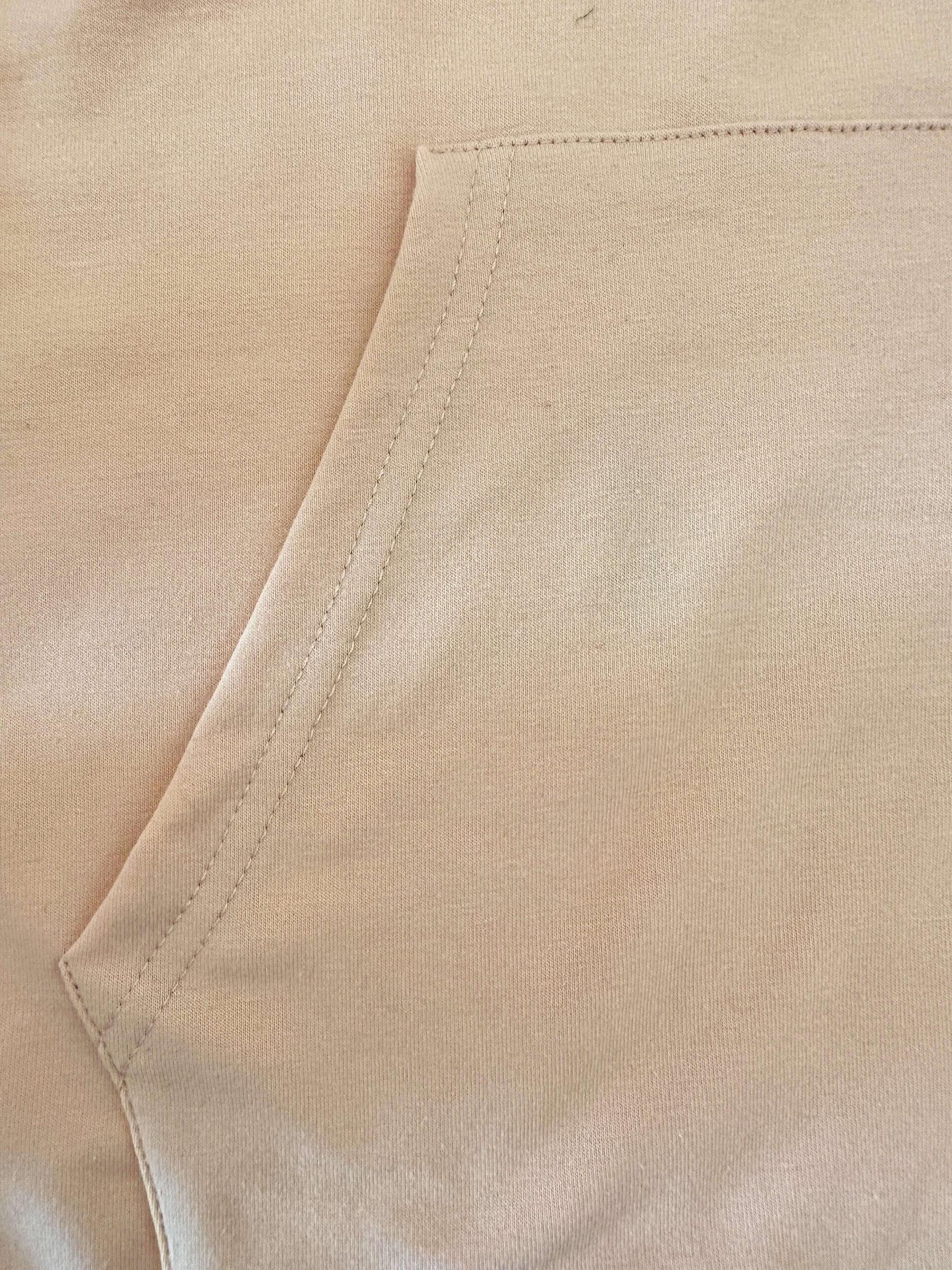 Solid Long Sleeve Hoodie Sweatshirt Dress With Kangaroo Pockets