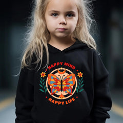 Butterfly Pattern Hooded Sweatshirt Girls Hoodies Pullover & Sweatpants
