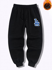 LA Print Joggers Men's Casual Loose Fit Drawstring Pants