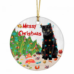 Christmas Cat Pendant Holiday Decor Cat Ornament Home Decoration