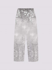 Graphic Print Dual Pockets Loose Pants Women's Clothing