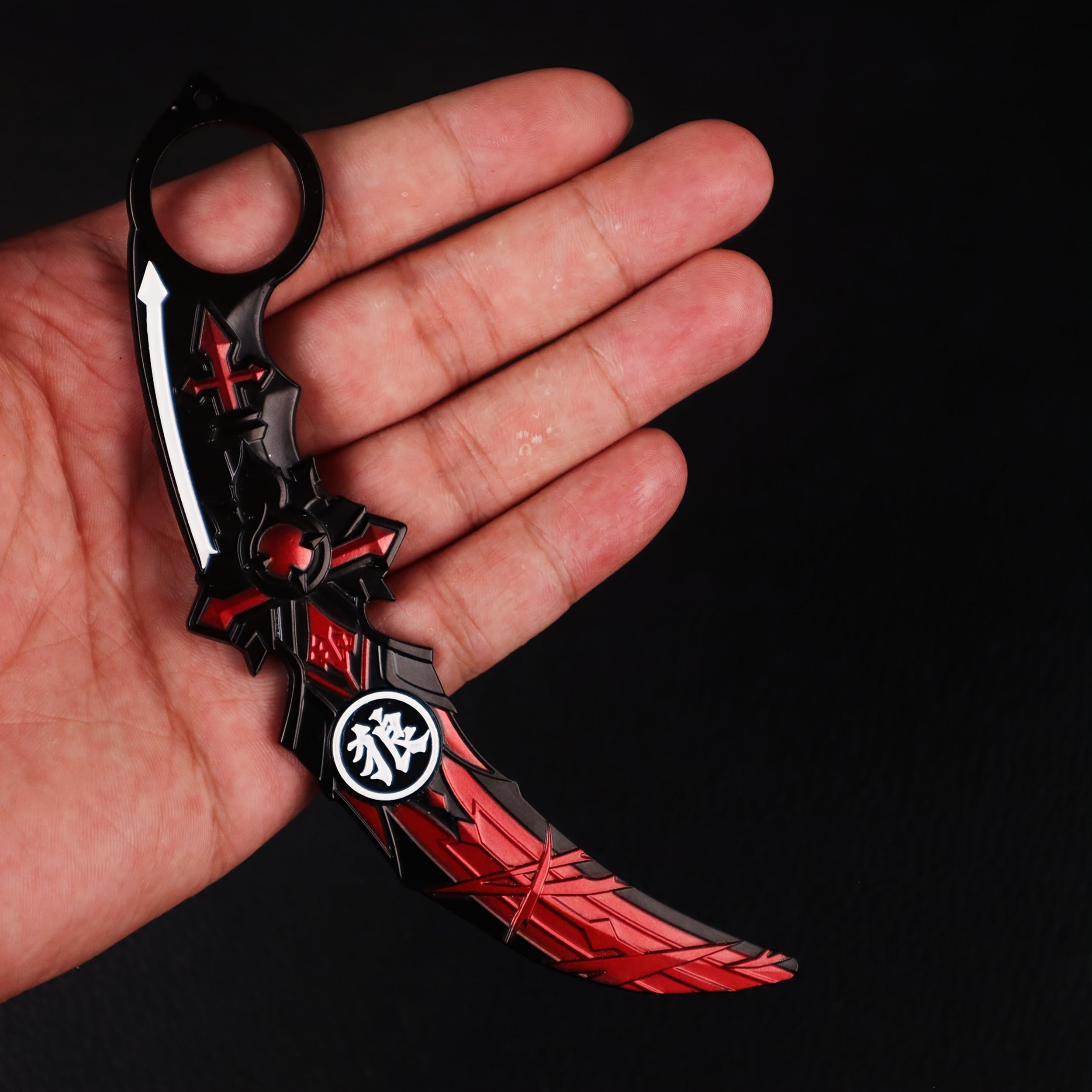 Mini Sword Keychain Alloy Weapon Model Unsharpened Blade Pendant Collectible