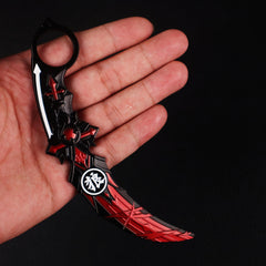 Mini Sword Keychain Alloy Weapon Model Unsharpened Blade Pendant Collectible