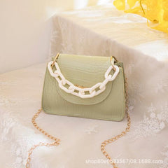 Crocodile Pattern Female Handbag Small Square Bag for Women