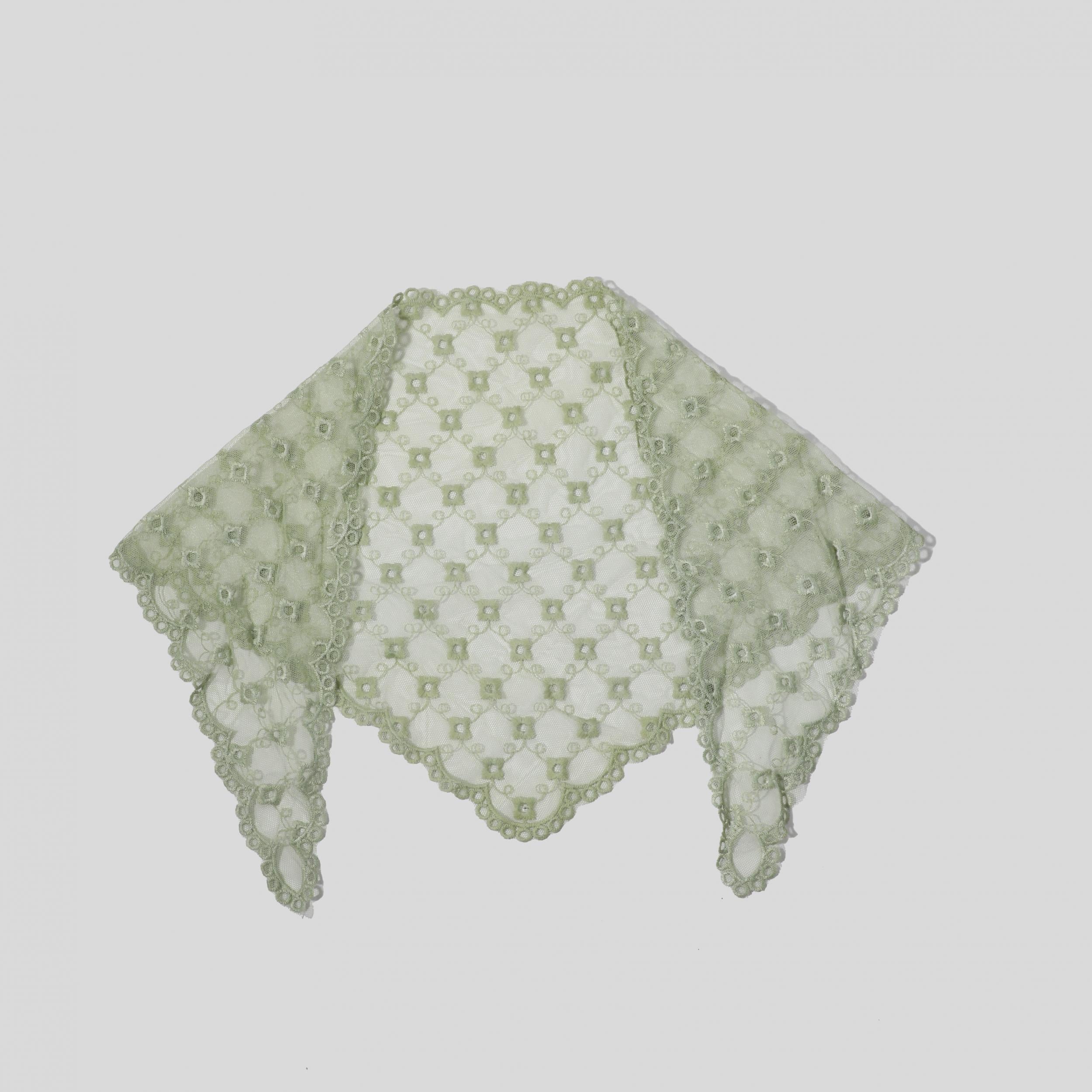 Floral Lace Triangle Scarf Thin Shawl Bandana Neckerchief for Women