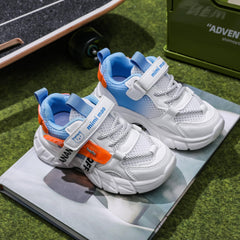 Girl's Contrast Sneakers With Hood Loop Casual Sports Outdoor Shoes