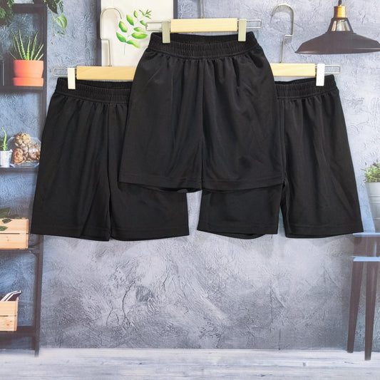 3pc Boys Gym Workout Shorts Quick Dry Athletic Training Running Hiking Jogger