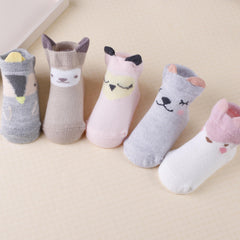 2pairs Baby Cartoon Animal Pattern Socks for 0-24 Months