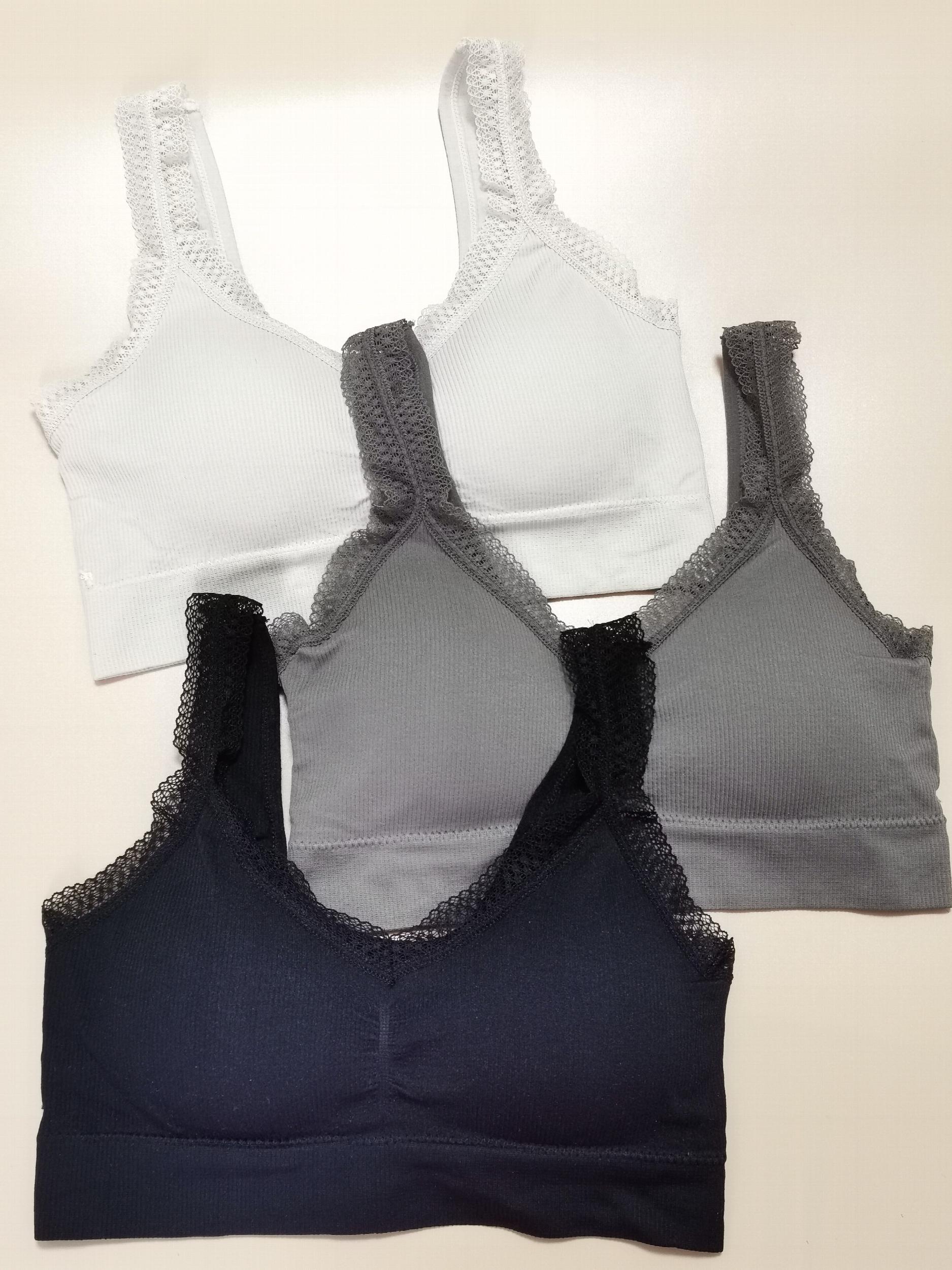 Comfy Lace Strap Wireless Bra Removable Padded Cami Top