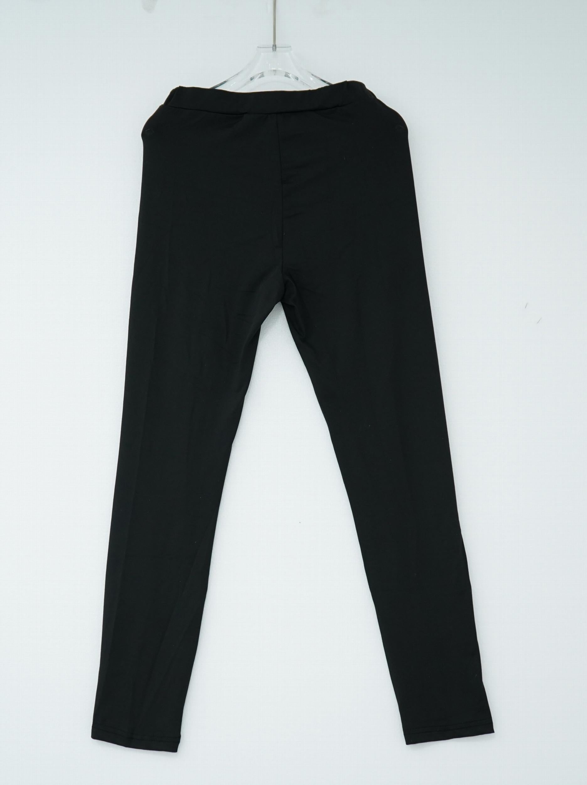 Contrast Lace High Waist Pants Casual Slim Long Length Pants