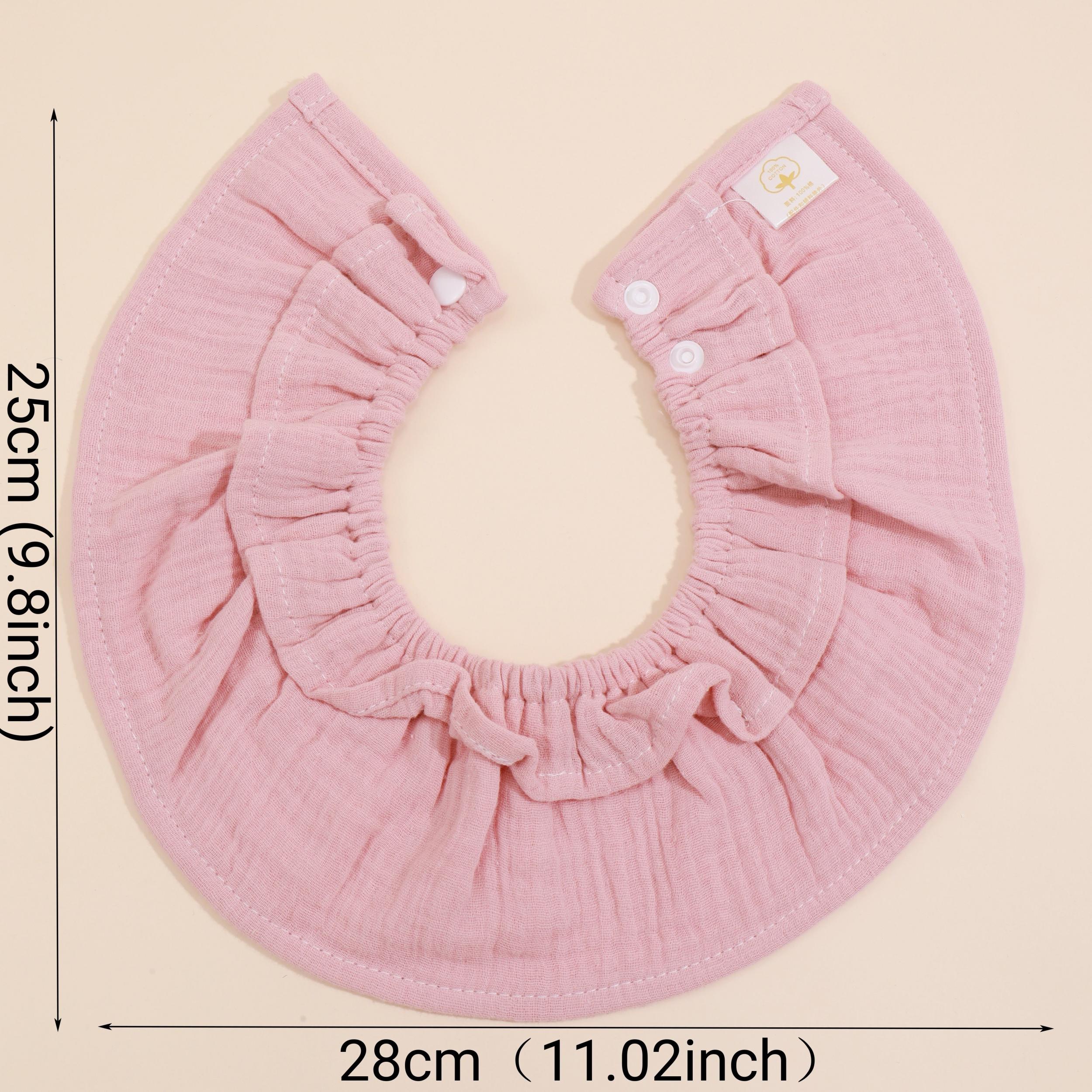 1pc Baby Soft Bib 6 Layer Cotton Infants Plain Crepe Bib Newborn Toddler