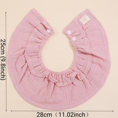 1pc Baby Soft Bib 6 Layer Cotton Infants Plain Crepe Bib Newborn Toddler