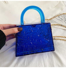 Ice Crack Transparent Lipstick Bags PVC Mini Handbag Purse