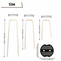 50pcs Galvanized Steel Garden Stakes 11 Gauge U Shaped Pins for Lawn Fabrics