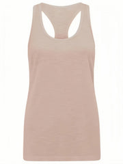 Plus Size Women's Solid Round Neck Stretch Tank Top