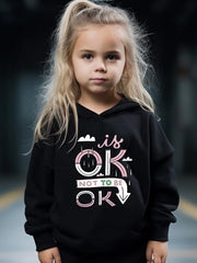 2pcs Cloud Print Hoodie Jogger Set for Girls