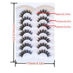Natural Thick False Eyelashes Long Slender Volume Soft Fluffy Lashes