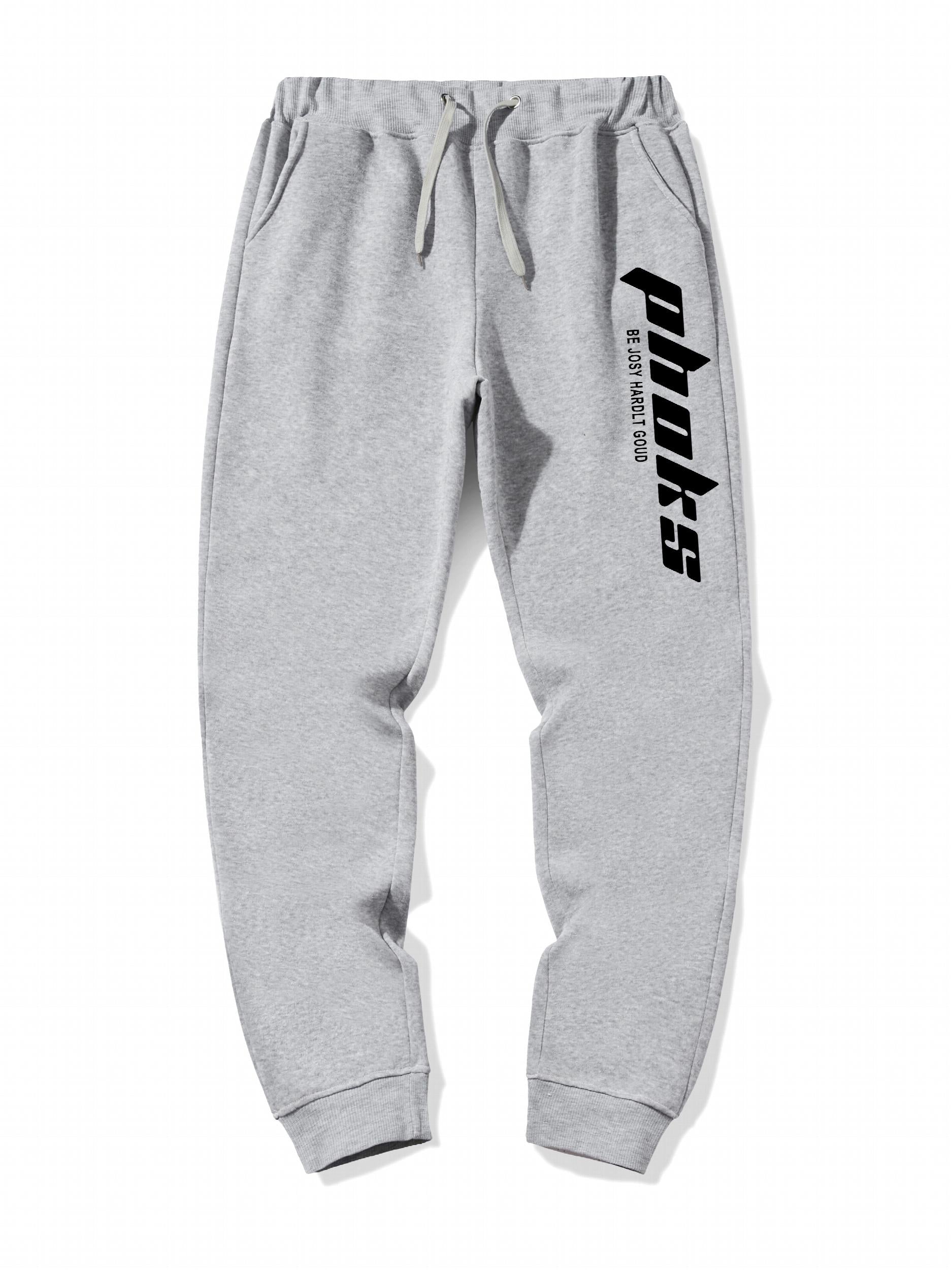 Men's Jogger Sweatpants Casual Letter Print Drawstring Sport Pants