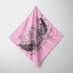 Pink Bandana Hip Hop Square Scarf Headband For Women