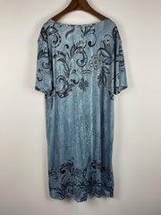 Floral Print Short Sleeve V Neck Dress