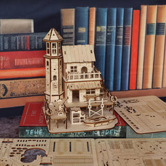 3D Fisherman's Cabin Wooden Assembly Model Kit DIY Puzzle Fishing Village