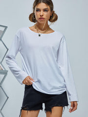 Long Sleeve Sports Casual Top Round Neck Running Shirt