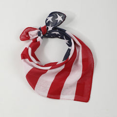 American Flag Print Bandana Hip Hop Square Scarf Cotton Unisex Head Wrap